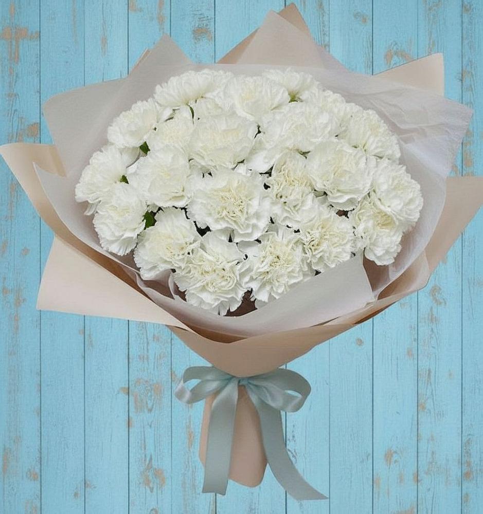 Букет цветов из: Гвоздики в Дружной Горке