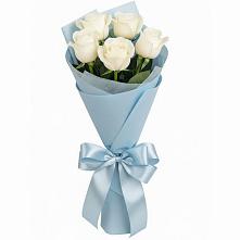 Букет 5 Белых роз Проуд #REPLACE_PRED# Дружной Горке