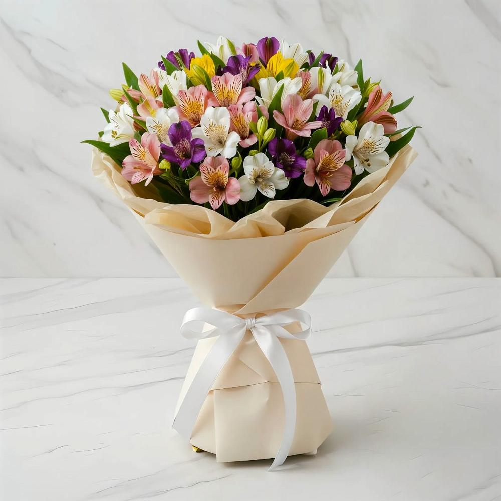 Букет цветов из: Альстромерии в Дружной Горке