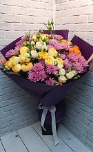 Букет цветов из:  Хризантемы и Розы #REPLACE_PRED# Дружной Горке