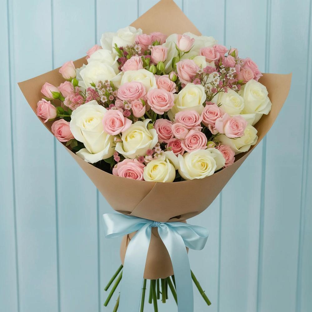 Букет цветов из: Розы в Дружной Горке