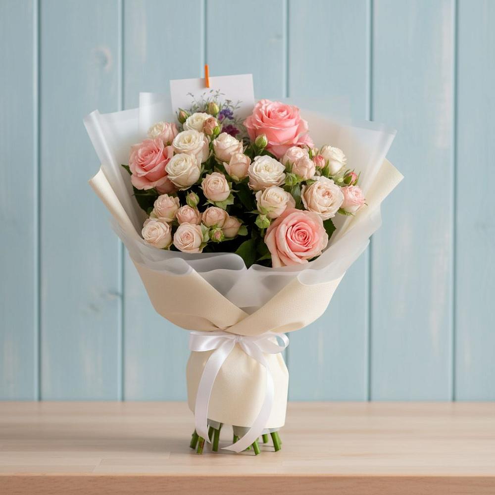 Букет цветов из: Розы в Дружной Горке