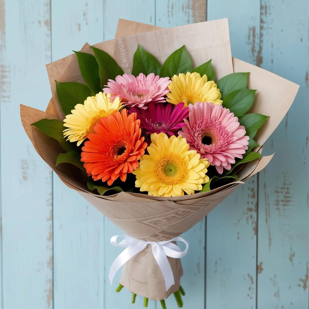 Букет цветов из: Герберы в Дружной Горке