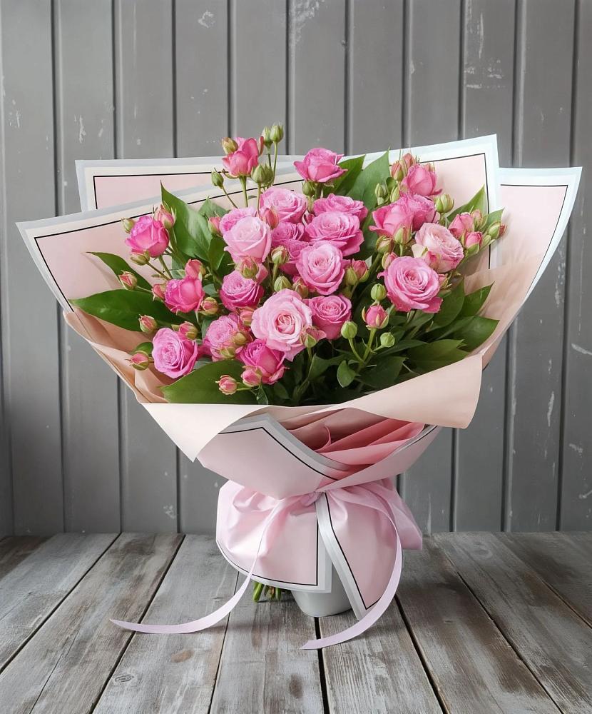 Букет Розовый кустик в Дружной Горке