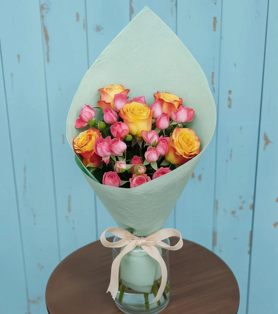 Букет цветов из: Розы в Дружной Горке