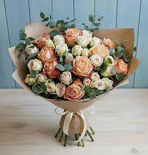 Букет цветов из:  Альстромерии и Розы в Дружной Горке