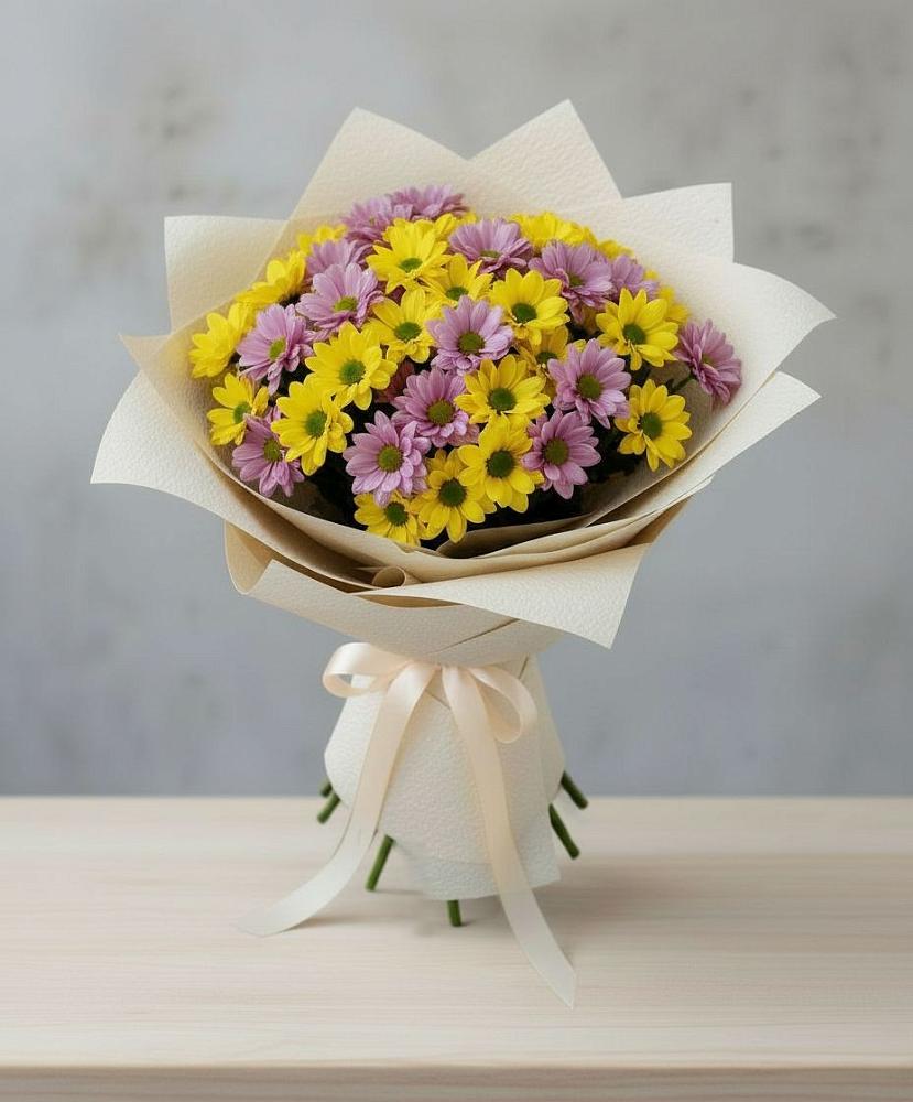 Букет цветов из: Хризантемы в Дружной Горке